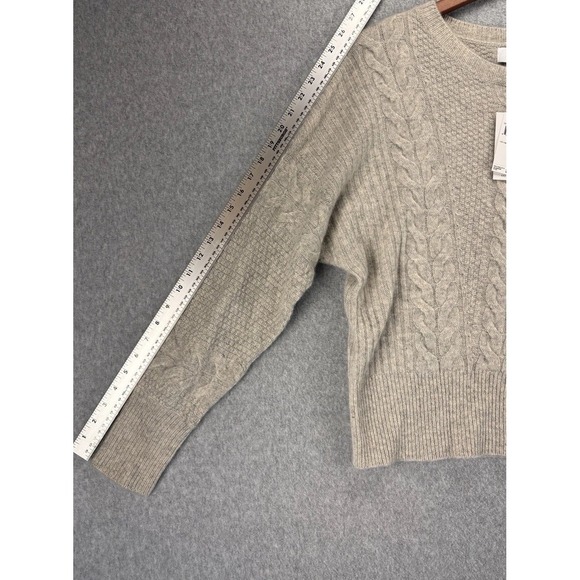 NWT Magaschoni Soft Cashmere Cable Knit Sweater in London Grey MSRP $345 Luxury - Picture 12 of 12